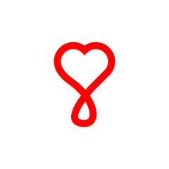 Love heart symbol logo design