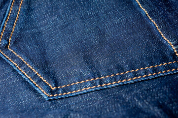 Detail of denim clothing, close-up