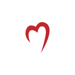 Love heart symbol logo design