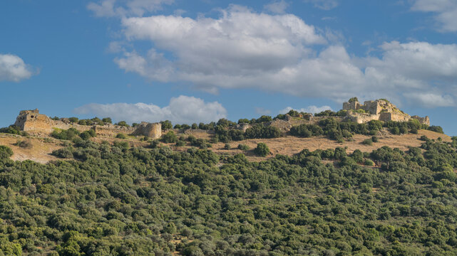Ruins of the Nimrod Fortress near Mount Hermon in the Golan Heights in northern Israel