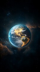 Earth in space, a beautiful view of our planet