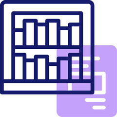 bookshelf illustration on a white background    