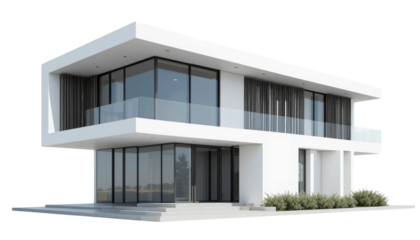 Explore innovative modern architectural showcase in urban setting high-quality render of contemporary design concepts for homeowners in bright daylight