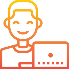 boy illustration on a white background   