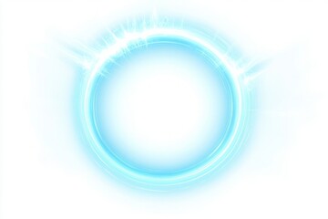 Glowing Light Blue Circle Frame