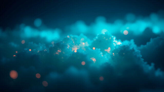 Iridescent Bioluminescence: Microscopic Plankton in Oceanic Twilight