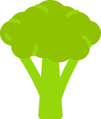 broccoli illustration on a white background    