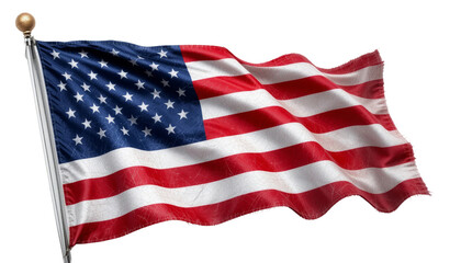 Fototapeta premium Celebrating freedom american flag waving in the breeze outdoor setting photography vibrant colors close-up view national pride