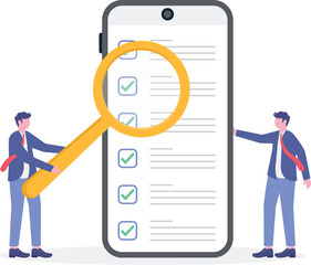 Social media illustration, business concept, web design

