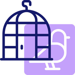 cage illustration on a white background    