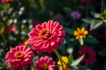 Vibrant Mexican Zinnia in Bloom