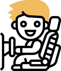 car seat (3) illustration on a white background     