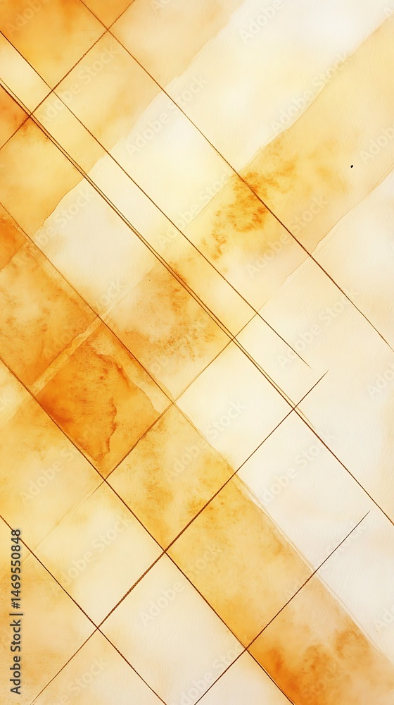 Poster elegant goldenrod watercolor grid background featuring smooth diagonal patterns and a warm textured 