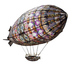 Ornate Airship A Steampunk-Inspired Dirigible