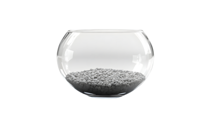 Empty Fish Bowl Isolated on Transparent Background - Professional Stock Photo