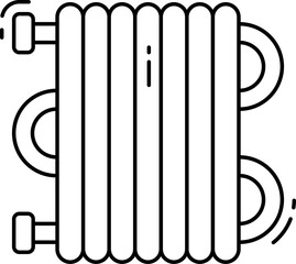 central heating illustration on a white background     