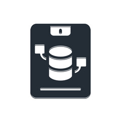 Black Server, Data, Web Hosting icon isolated on white background. Vector