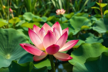 Blooming Mexican Lotus in Serenity
