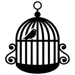 vector illustration of a cage