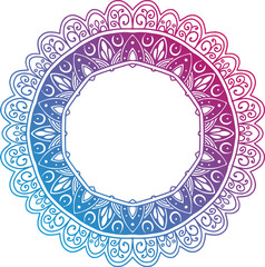 All colorful Hand drawn mandala