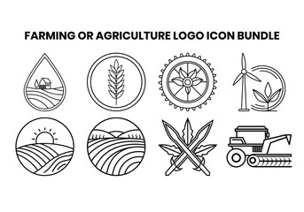 Element for Farming or agriculture logo icon design Bundle 