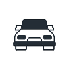Black Car icon isolated on white background. Vector