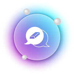 White Gold bars icon isolated on white background. Banking business concept. Blue and purple gradient circle background. Vector