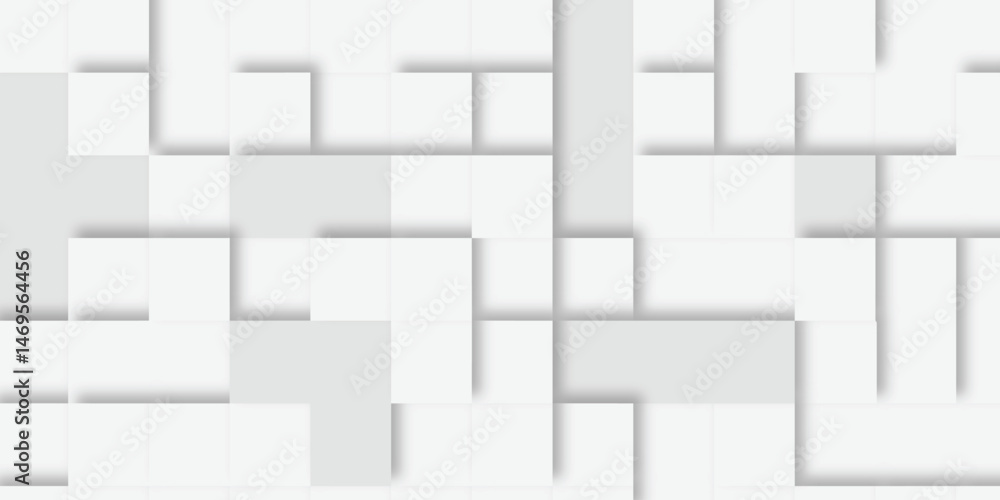 Aufkleber modern soft tile smooth light white geometric pattern with gray lines and shadows creating a modern 