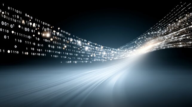 Binary Data Stream Flowing