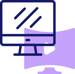 monitor illustration on a white background     
