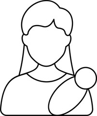 motherhood illustration on a white background     