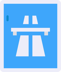 motorway illustration on a white background     