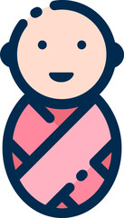 newborn illustration on a white background     