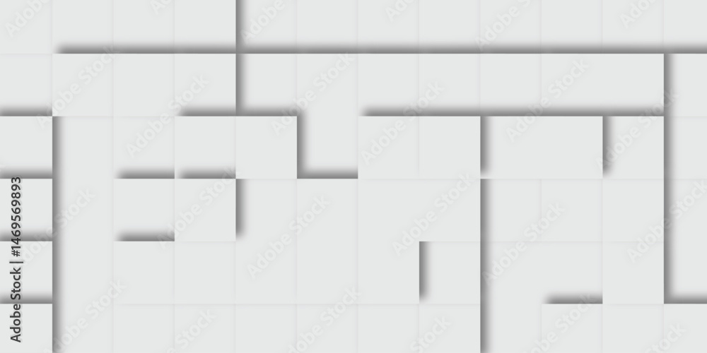 Aufkleber modern soft tile smooth light white geometric pattern with gray lines and shadows creating a modern 