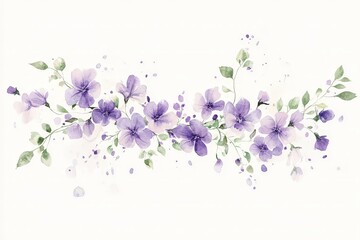 Delicate pastel floral arrangement in shades of lavender and light green.