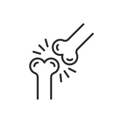 Dog bone icon in flat style. Human skeleton vector illustration on isolated background. Healthy orthopedic sign business concept.