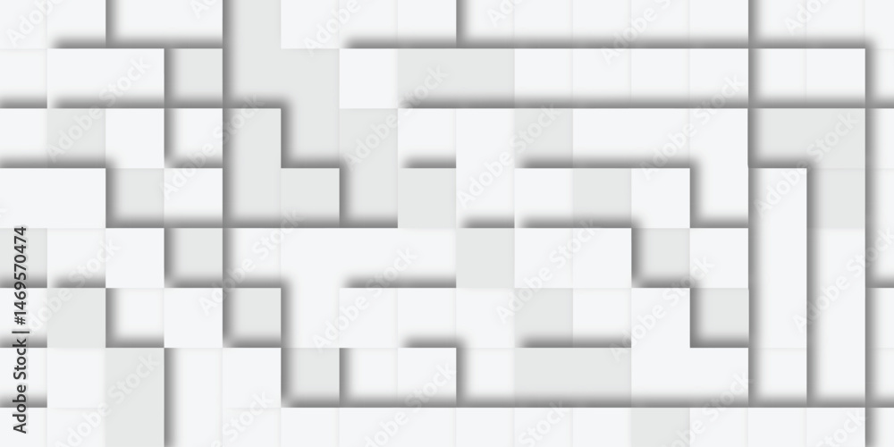 Aufkleber modern soft tile smooth light white geometric pattern with gray lines and shadows creating a modern 
