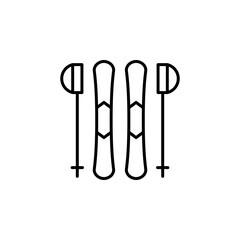 skiing, ski, winter sport icon