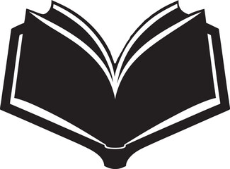 Book icon vector, reading book  silhouette , line art illustration 