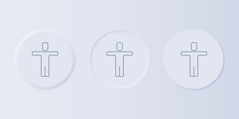 Grey Head hunting icon isolated on grey background. Business target or Employment sign. Human resource and recruitment for business. Set icons in square buttons. Vector