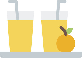 orange juice illustration on a white background     