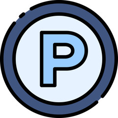 parking illustration on a white background     