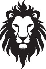 Obraz premium A vector silhouette image of a lion on a white background