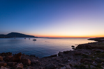 Sunset at Monte Cofano natural reserve, Sicily, Italy