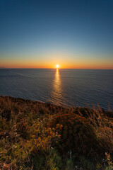 Sunset at Monte Cofano natural reserve, Sicily, Italy