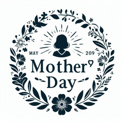 Mother day mother's day love silhouette design 
