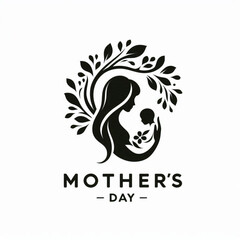 Mother day mother's day love silhouette design 