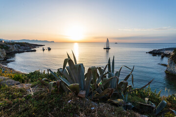 Sunset in Terrasini, Sicily, Italy