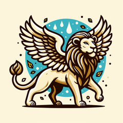 vector illustration of a lion with wigs