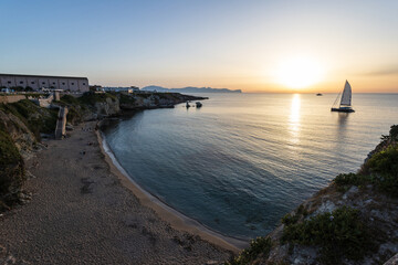 Sunset in Terrasini, Sicily, Italy